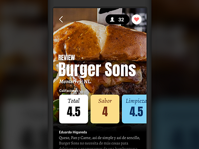 Fooders bold colors food ios minimal review ui