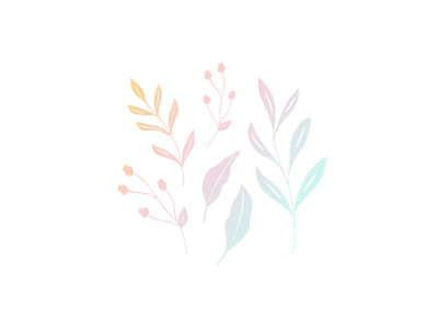 Floral Doodles custom design doodles florals illustration leaves ombre pattern