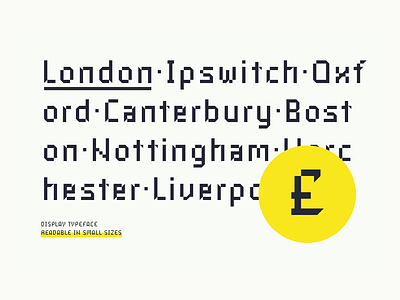 Industral Typeface Presentation font industral pixel typeface