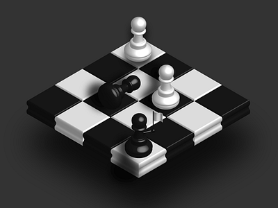 White Flag black chess chessboard flag pawn shadows white