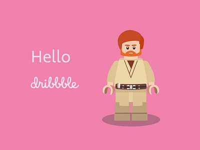 Hello dribbble debut figma hello dribbble illustration lego obi wan star wars