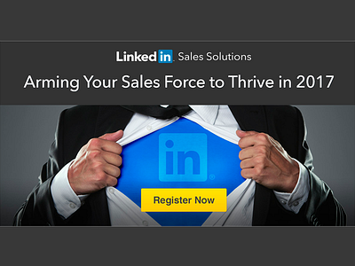 LinkedIn Sales Solution Ad ad advertising linkedin pop sales salesforce social media super hero superman thrive