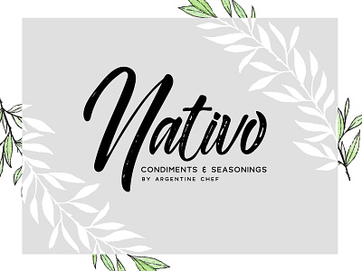 Nativo // Logo Design chef design food handwritten logo typography