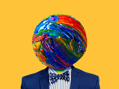 Create Head ball bowtie globe paint