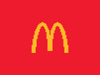 McDonald's - Everyday Pixel Art Logo burger design fast food logo logo design logos minimal minimalism minimalist pixel pixel art sports