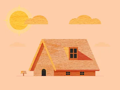 Wooden House (Wood work) design graphic graphics house illustration motion woodwork