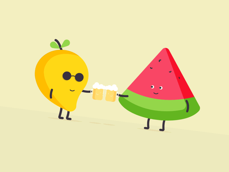 Summer :) after animation effects fruits illustration loading loop mograph motion summer