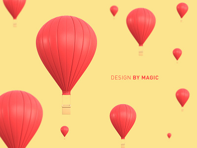 daily UI_66-Hot Air Balloon 3ds 4d app c4d cinema clean design ios photo screen ui ux