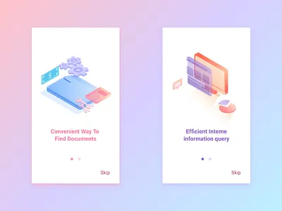 Guide pages／launch pages color gradient guide icon launch pages ui
