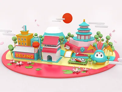 beijing beijing c4d city