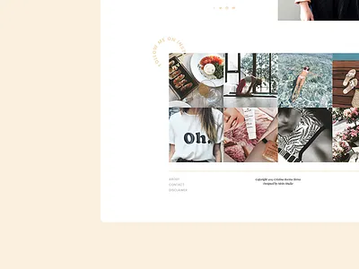 Medblick Footer blog feed footer instagram menu personal blog web web design wordpress