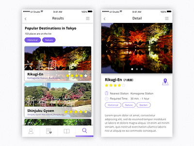 travel application app ios sketch ui