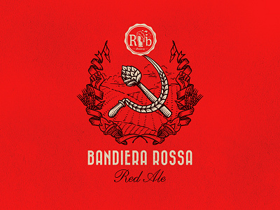 Bandiera Rossa / RazBeerbriga beer brewery brewing craft illustration revolution