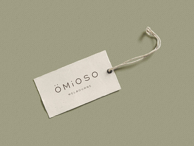 Omioso | Clothing Tag Mockup branding clothing custom type design fashion mockup typography