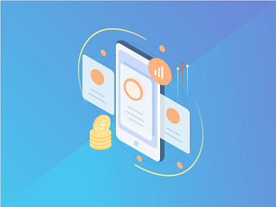 Isometric Icons #1 android finance homescreen icon isometric screen shopping smartphone