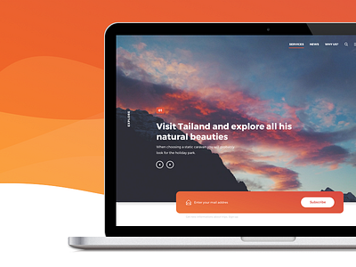 Landing page UI design ui web