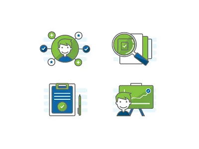 Icon Illustration Set icon icon set illustration karir work