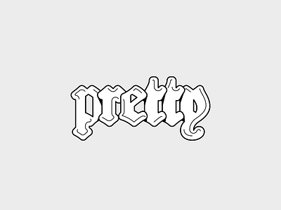 Prettydribbblw clean cute illustration lettering letters pretty type typeface typo typography