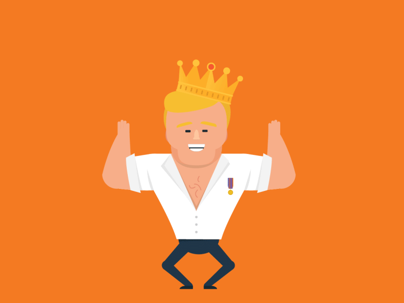 Happy birthday Willy! 2d animation character dancing duik joysticksnsliders king kingsday loop