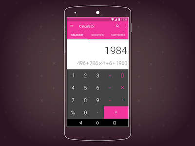 Daily UI #004 Calculator calculator dailyui material