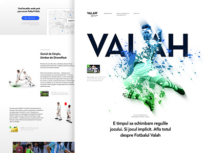 Valah Football - 01 football layout minimalist responsive sketch soccer