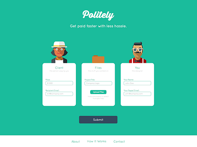 Flat & Simple Landing Page flat landing page minimal web design
