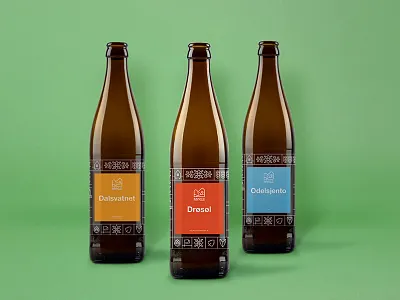 Mykle Beer Bottle Mockups beer bottles bottles brewing helvetica labels line art microbrewery modern swiss