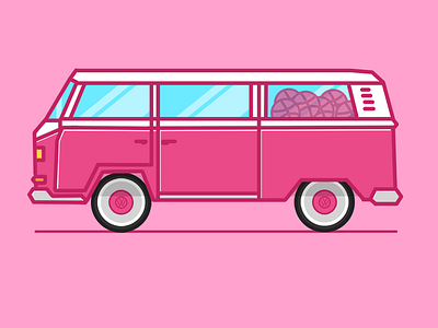 Dribbble VW Bus bulli bus dribbble paint volkswagen vw