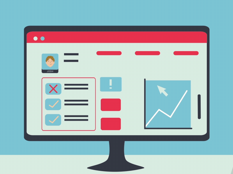 Webshadow Landing Page animation explainer flat graph ux website