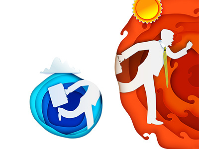 Run man art business businessman layered layers man paper paper art paper cut run