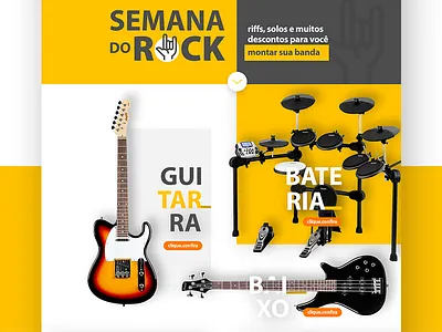 Semana do Rock Walmart.com e commerce landing page musical instruments rock rock week walmart