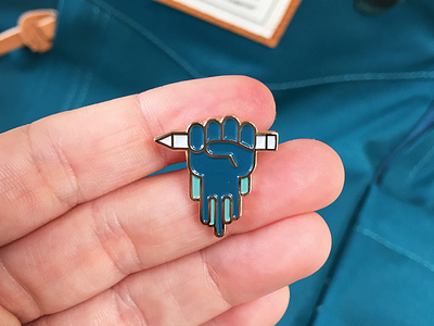 Makers Unite creators fist give back lapel pin lgbt makers outmemphis soft enamel