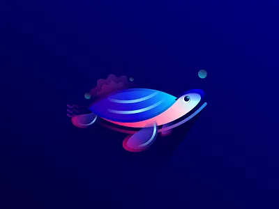 Turtle gradient turtle illustration sea animals turtle vector turtle