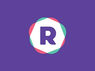 Ruutly Icon brand colorful green layers logo design logo project pink purple r r icon