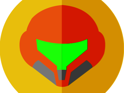 Samus Flat Icon flatdesign icon materialdesign metroid nintendo samus samusaran ui ux visualdesign