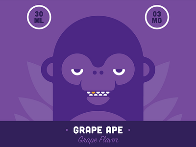 Grape Ape ape branding cartoon character e liquid grape illustration label monkey