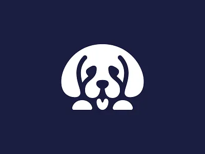 Puppy 2 dog logo mark puppy symbol