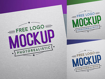 Free Debossed Color Logo Mockup PSD free mockup freebie logo mockup logo mockup psd mockup free mockup psd psd