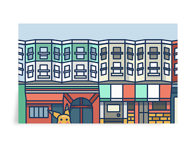 Pikachu Takes North Beach california goldenboy illustration northbeach pikachu pokemon sanfrancisco