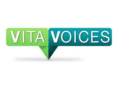 Vita Voices chat green logo v voice