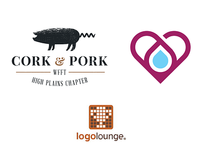 Logolounge Book 10 branding cork corkscrew heart logo logolounge pork sweat water wine