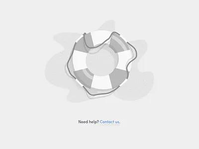 Life-saver illustration boat buoy empty state help illustration life saver marine message ocean screen ship ui