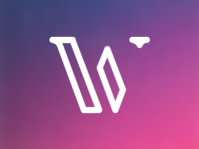 W Mark gradient icon letter letters logo mark wip