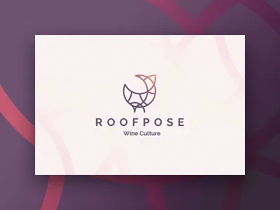 Roofpose logotype roof simplicity wine