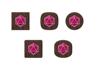 Daily UI #005 Android O Icon androido app icon dailyui day005 die icon wood grain