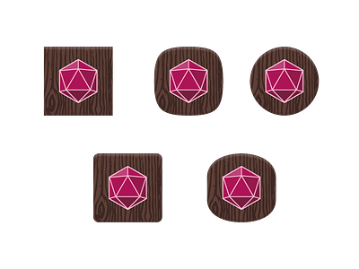 Daily UI #005 Android O Icon androido app icon dailyui day005 die icon wood grain