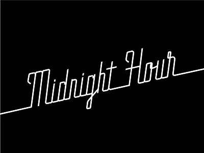 Art Deco Script Lettering art deco black and white design lettering logo monoline neon script