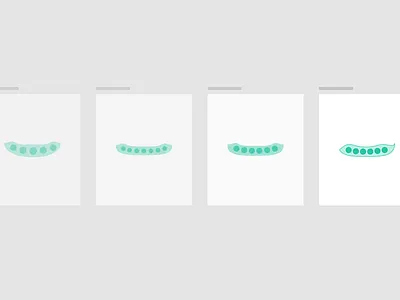 Peas in a Pod illustration iteration peas process vegetable