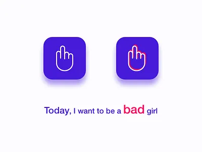 Bad Girl color，icon，ui，girl，ios，app