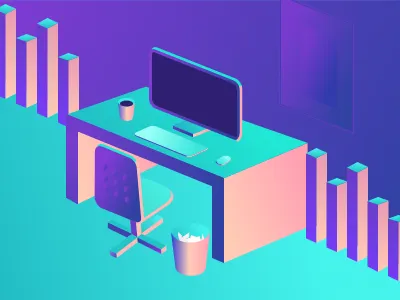 Office computer desk office redesign sketch